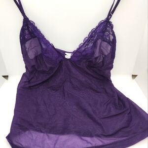 Calvin Klein purple lace camisole M